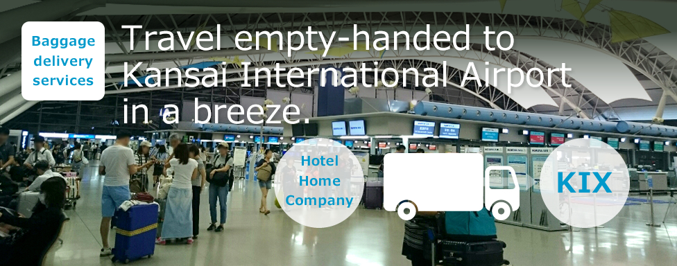 Baggage delivery services  Travel empty-handed to Kansai International Airport in a breeze.