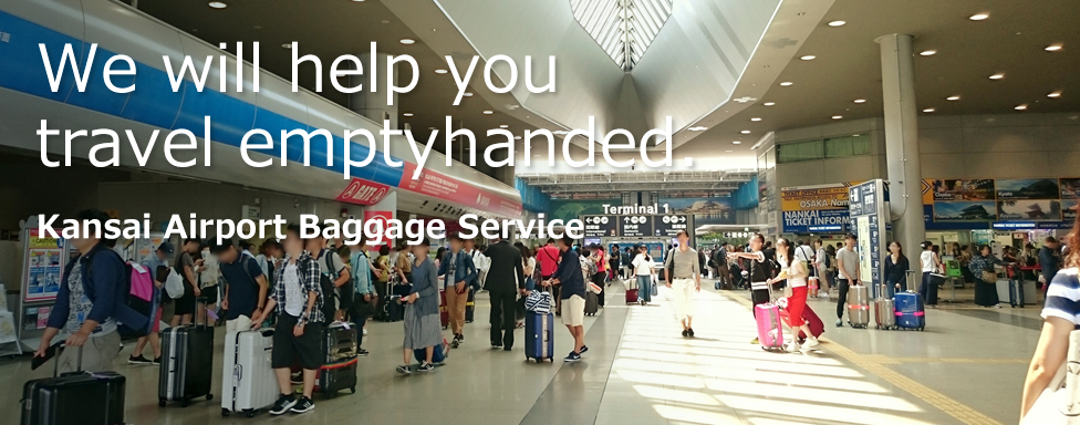 We will help you travel emptyhanded. Kansai Airport Baggage Service